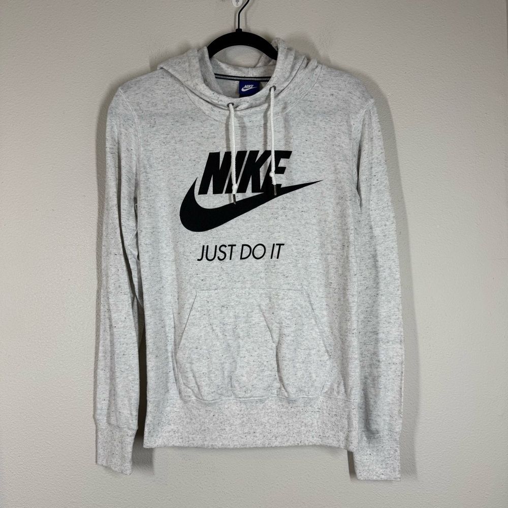 Nike Women’s Hoodie Just Do It Graphic Lightweight Gray Size Medium 909716
